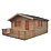 Shire Kinver 12' x 14' (Nominal) Apex Timber Log Cabin