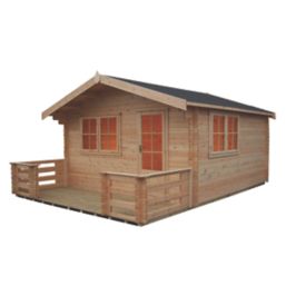 Shire Kinver 12' x 14' (Nominal) Apex Timber Log Cabin