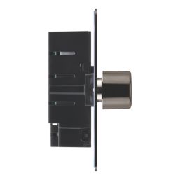 LAP  2-Gang 2-Way LED Dimmer Switch  Black Nickel with Colour-Matched Inserts