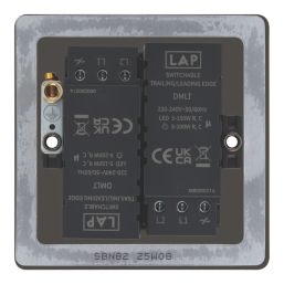 LAP  2-Gang 2-Way LED Dimmer Switch  Black Nickel with Colour-Matched Inserts