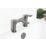 Bristan Frammento Gun Metal Grey 150mm Deck Mounted Lever 2 Tap Holes Bath Mixer Tap
