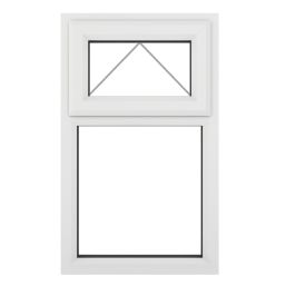 Crystal  Top Opening Clear Double-Glazed Casement White uPVC Window 610mm x 965mm