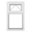 Crystal  Top Opening Clear Double-Glazed Casement White uPVC Window 610mm x 965mm