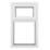Crystal  Top Opening Clear Double-Glazed Casement White uPVC Window 610mm x 965mm