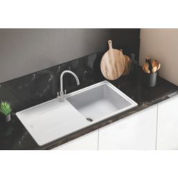 Franke Titan 1 Bowl Tectonite Sink White Reversible 970mm x 500mm