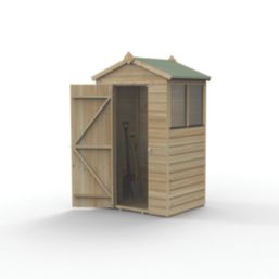 Forest Beckwood 4' x 3' (Nominal) Apex Shiplap Timber Shed with Base & Assembly