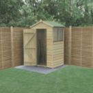 Forest Beckwood 4' x 3' (Nominal) Apex Shiplap Timber Shed with Base & Assembly