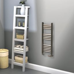 Towelrads 800mm x 300mm 699BTU Grey / Silver Flat Designer Towel Radiator