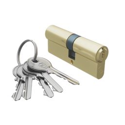Smith & Locke  6-Pin Double Cylinder Lock 35-45 (80mm) Polished Brass