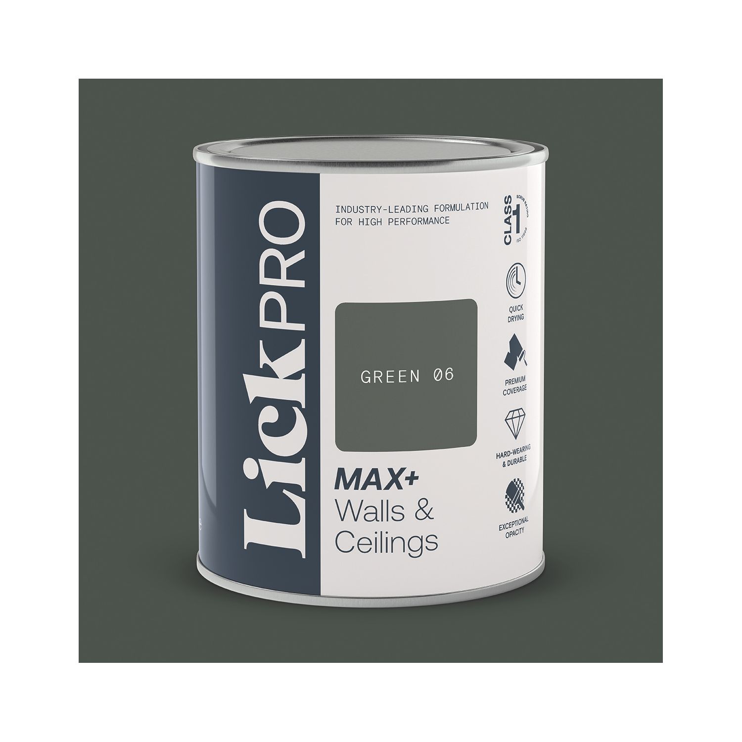 LickPro Max+ 1Ltr Green 06 Matt Emulsion Paint (664TM)