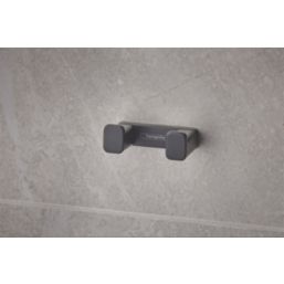 Hansgrohe AddStoris Double Bathroom Hook Matt Black