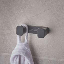 Hansgrohe AddStoris Double Bathroom Hook Matt Black