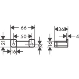Hansgrohe AddStoris Double Bathroom Hook Matt Black