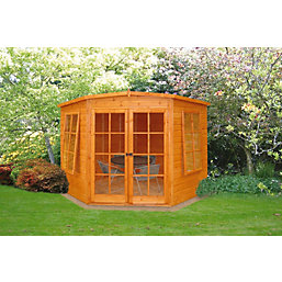 Shire Hampton 6' 6" x 6' 6" (Nominal) Pent Shiplap T&G Timber Summerhouse with Assembly