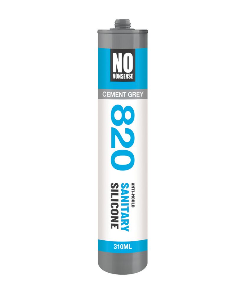No Nonsense  Sanitary Silicone Sealant Cement Grey 310ml