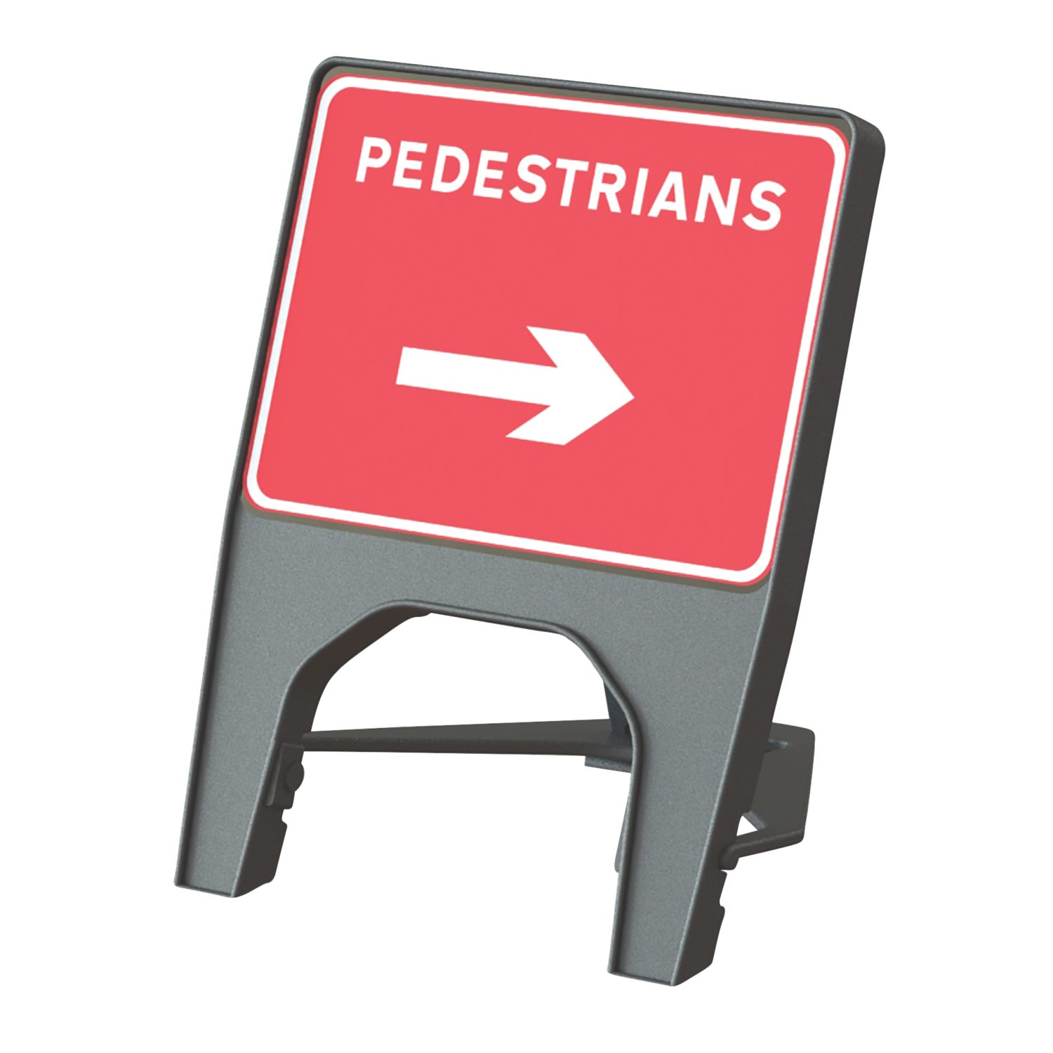 Melba Swintex Q Sign Rectangular "Pedestrian Right" Traffic Sign 610mm x 775mm (6654V)