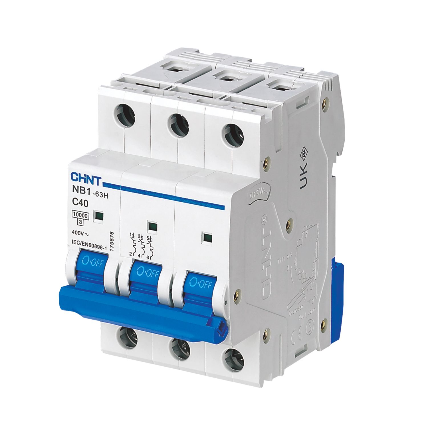 Chint NB1 40A TP C Curve 3-Phase MCB (6658V)