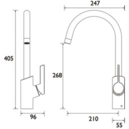 Bristan Maple Easyfit Mono Sink Mixer Chrome-Plated 1 Pair