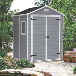 Keter Manor 6' x 5' (Nominal) Apex Resin Shed Grey