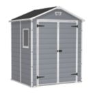 Keter Manor 6' x 5' (Nominal) Apex Resin Shed Grey