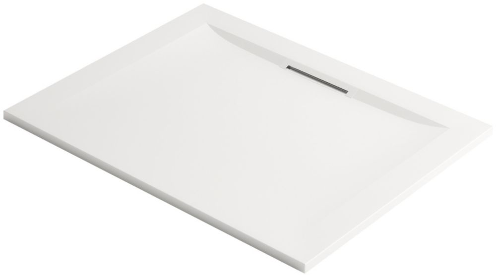 Mira Flight Level Rectangular Shower Tray White 1000mm x 800mm x 25mm Screwfix