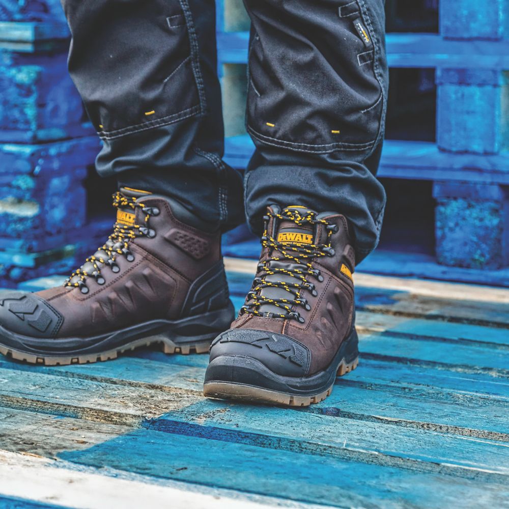 DeWalt Hadley Size 11 Brown Waterproof Steel Toe Cap Safety Boots Screwfix
