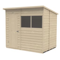 Forest  7' x 5' (Nominal) Pent Overlap Timber Shed with Assembly