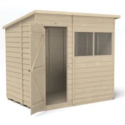 Forest  7' x 5' (Nominal) Pent Overlap Timber Shed with Assembly