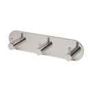 Eclipse 3-Hook Coat Rail Polished Stainless Steel 191mm x 48mm