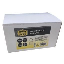 Smith & Locke  Brass Keyed Alike    Padlocks 30mm 10 Pack