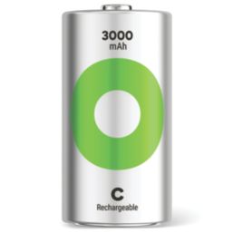 GP Batteries Recyko Rechargeable C 1.2V Ni-MH Batteries 2 Pack