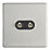 Contactum Lyric 2-Gang F-Type Satellite Socket Brushed Steel with Black Inserts