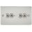 Knightsbridge  10AX 4-Gang 2-Way Light Switch  Brushed Chrome