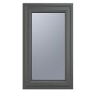 Crystal  Left-Hand Opening Obscure Double-Glazed Casement Anthracite on White uPVC Window  610mm x 820mm