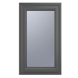 Crystal  Left-Hand Opening Obscure Double-Glazed Casement Anthracite on White uPVC Window  610mm x 820mm