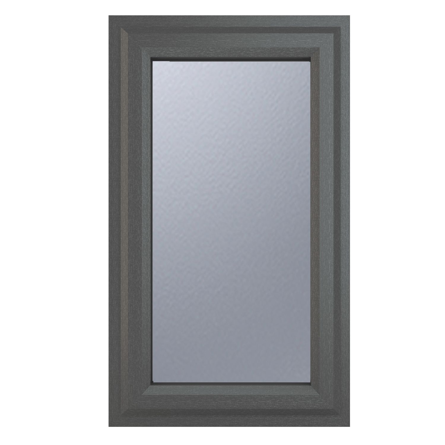 Crystal Left-Hand Opening Obscure Double-Glazed Casement Anthracite on White uPVC Window 610mm x 820mm (665VH)