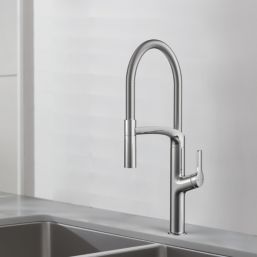 Swirl Boyne  Pull-Out Spray Mixer Kitchen Tap Chrome-Effect