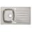 Essentials  1 Bowl Stainless Steel Kitchen Sink & Drainer  860mm x 500mm