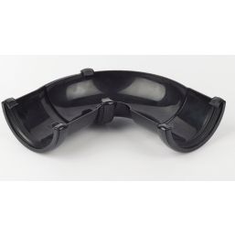 FloPlast  uPVC 50-156° Half Round Adjustable Gutter Angle Black 112mm
