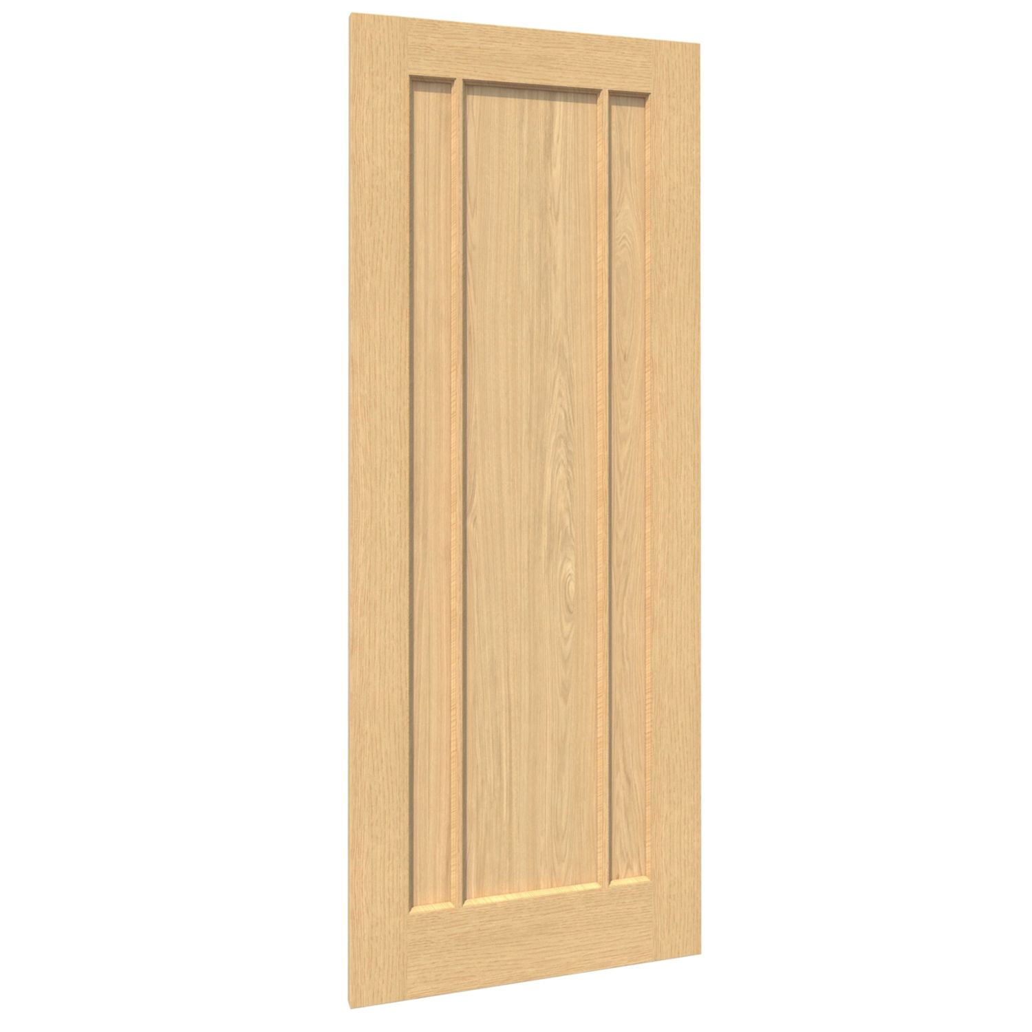 Green & Taylor Unfinished Oak Wooden 3-Panel Internal Door 1981mm x 686mm (666CT)
