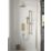 Bristan Round Riser Rail Kit and Wall Outlet Brushed Brass