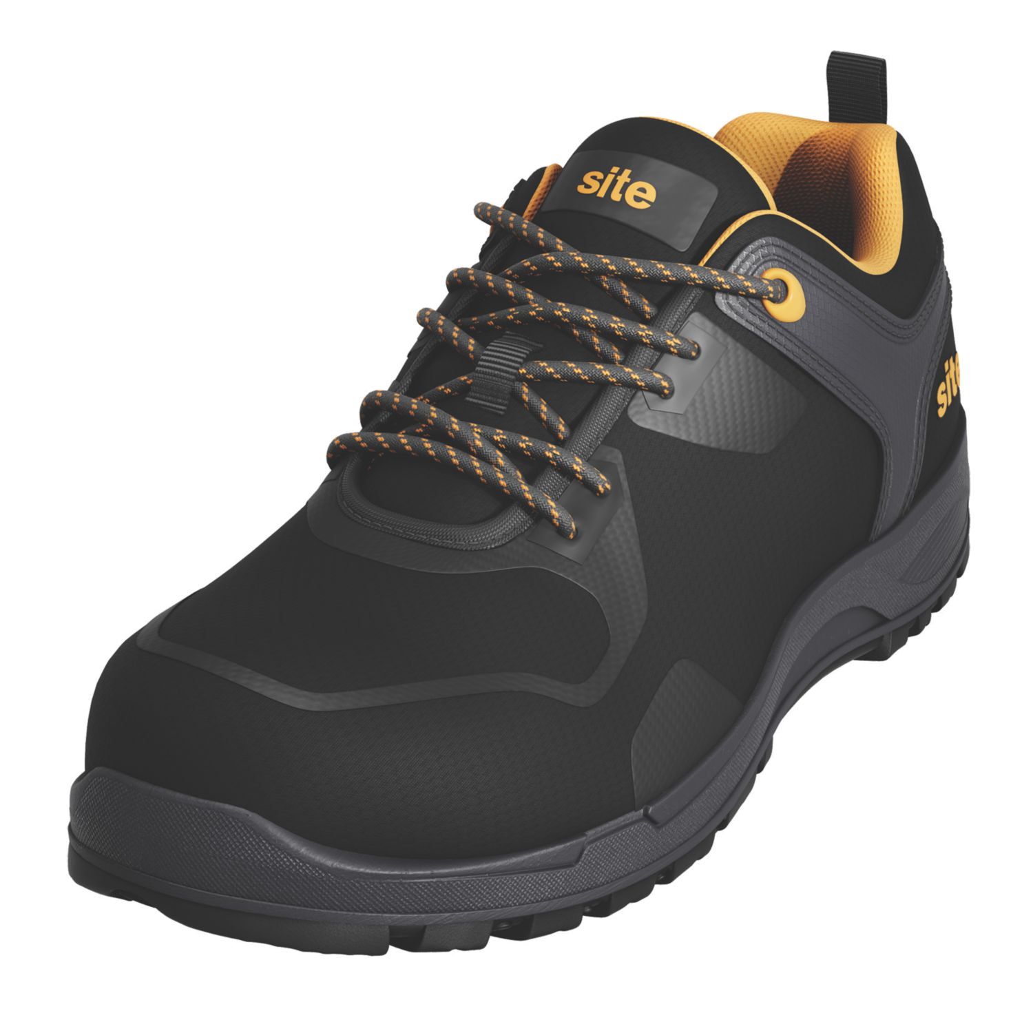 Site Haydar Size 5 Womens Black Steel Toe Cap Safety Trainers (666FM)