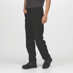 Regatta Lined Action Work Trousers Black 36" W 31" L