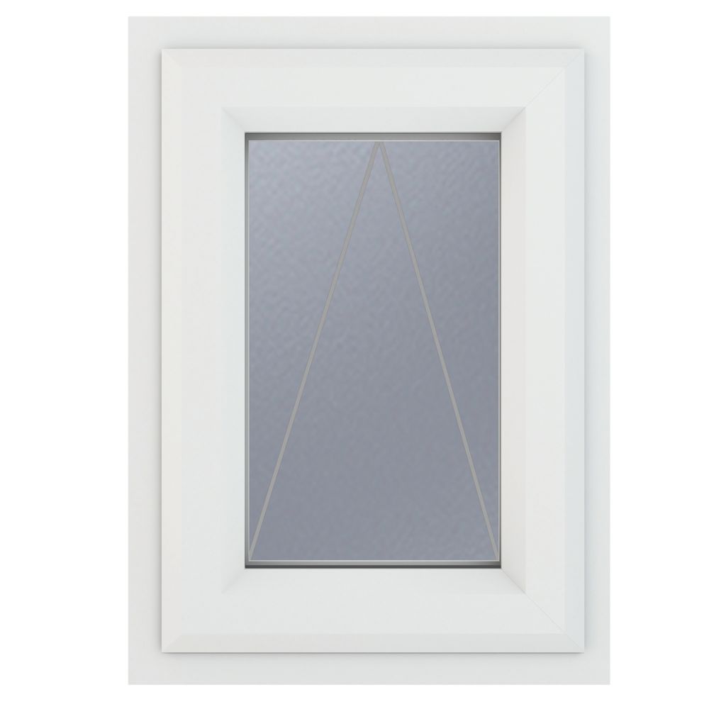 Crystal Top Opening Obscure Double-Glazed Casement White UPVC Window ...