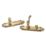 Designer Levers Kennington Fire Rated Lever Bathroom Door Handle Pair Antique Brass