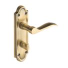 Designer Levers Kennington Fire Rated Lever Bathroom Door Handle Pair Antique Brass