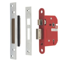ERA Fire Rated  5 Lever Chrome BS Mortice Sashlock 76mm Case - 56mm Backset