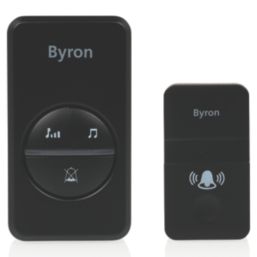 Byron DBY-23455BS Plug-In Wireless Door Chimes Black 2 Pack