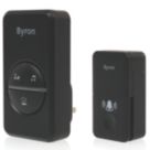 Byron DBY-23455BS Plug-In Wireless Door Chimes Black 2 Pack