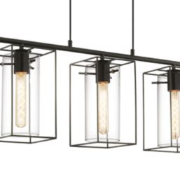 Eglo Loncino 3-Light Pendant Black